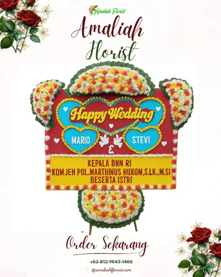 Papan Bunga Pernikahan Cikotok